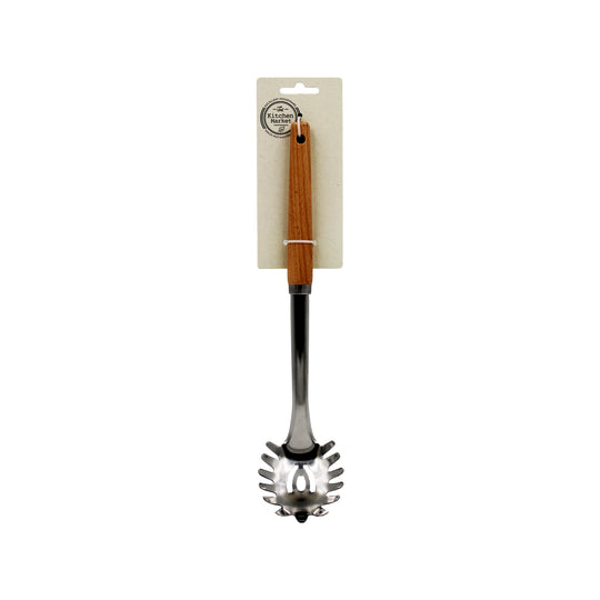 SPOON SPAGHETTI SLOTTED BEECHWOOD S/S | 32CM