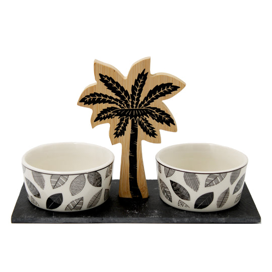 SERVING SET TRAY PORCELAIN BEIGE