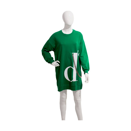 BLUE SPACE SWEAT TOP | GREEN | SMALL