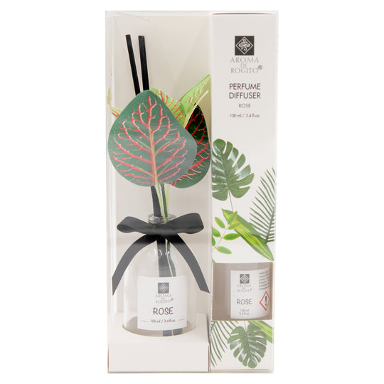 DIFFUSER PERFUME LEAF JAS/OCN/RSE CLEAR - ROSE