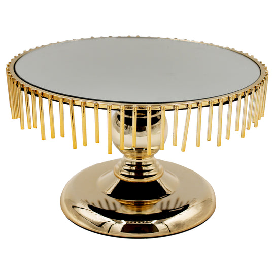 CAKE STAND MIRROR ROUND | MEDIUM | GOLD