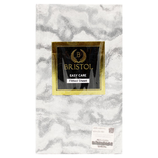 COTTON DOUBLE FITTED SHEET | 155X200 | MARBLE CLASSIC