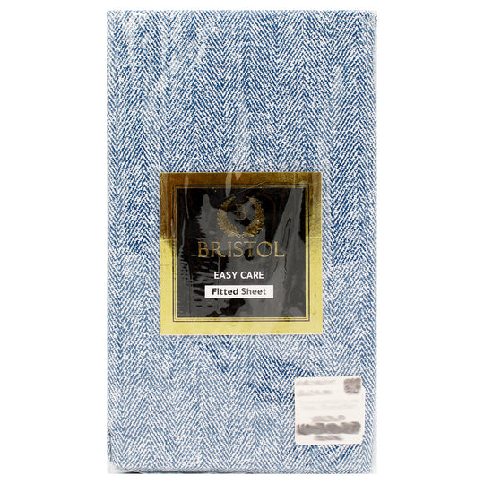 DOUBLE FITTED SHEET | 155X200 | ISLAND HERRINGBONE