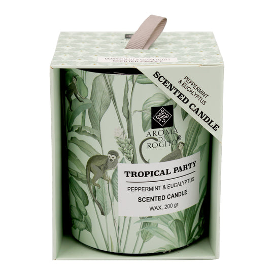 CANDLE WAX SCENTED PRINT CITRUS LIGHT GREEN - PEPPERMINT & EUCALYPTUS