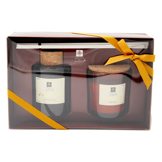 DIFFUSER CANDLE SET SANDAL WOOD - RED
