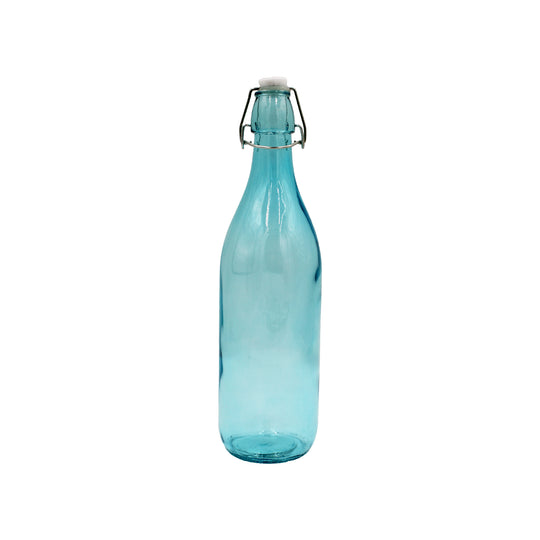 BOTTLE GLASS 1LT - TURQUOISE