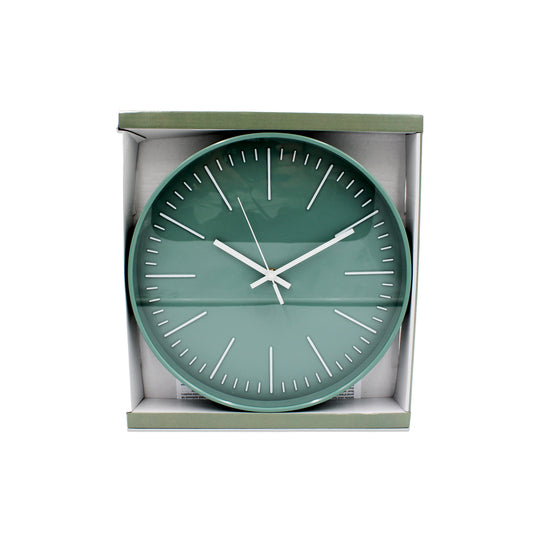 CLOCK WALL EMBOSSED - GREEN