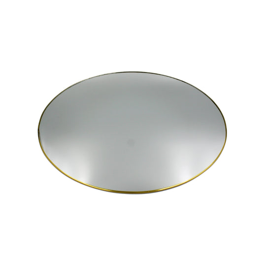 MIRROR ROUND SHAPE GOLDEN METAL FRAME INCLUDES 2 HOOKS FOR HANGING