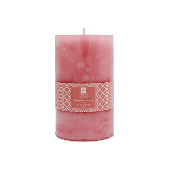 SCENTED PILLAR CANDLE BLACK ROSE