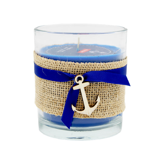 CANDLE GLASS JAR | 8.8X10CM | BLUE