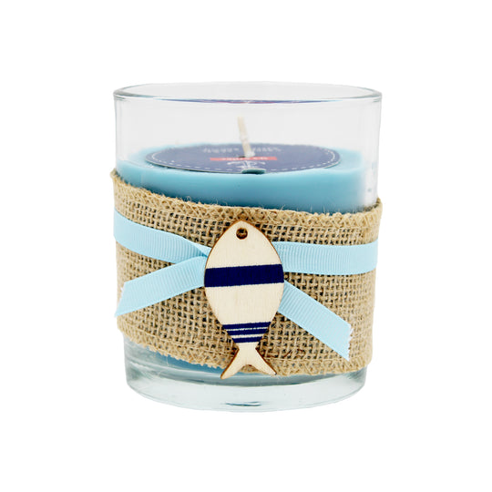 CANDLE GLASS JAR | 8.8X10CM | BLUE