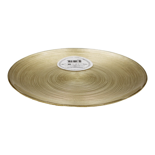 PLATE EMBOSSED STRIPE GOLD