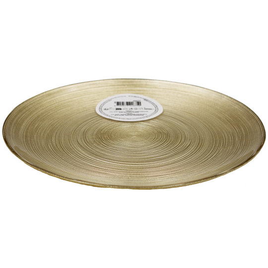 PLATE EMBOSSED STRIPE GOLD