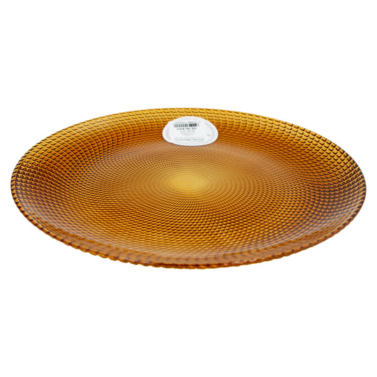 PLATE EMBOSSED DESIGN AMBER