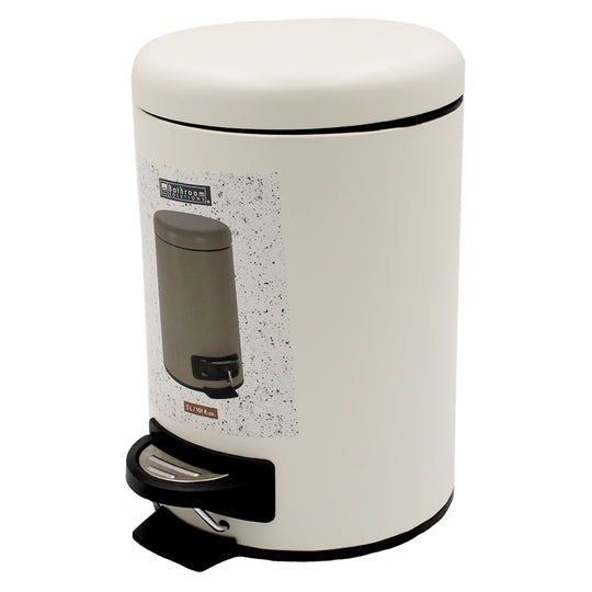 BIN PEDAL METAL MATT FINISH - WHITE