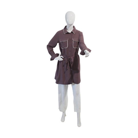 EKRUTEX SUIT SET | MAUVE & WHITE |  SMALL