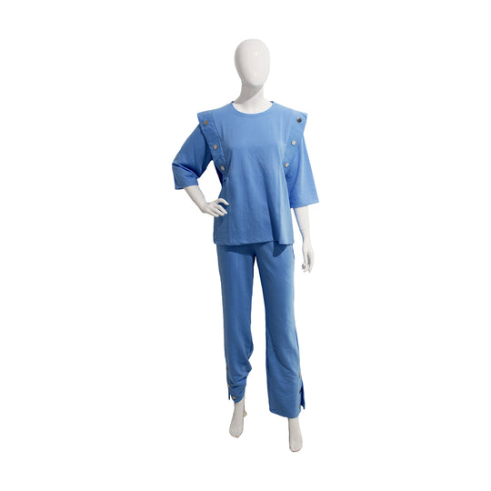BLUE SPACE-TRACK SUIT SET | POWDER BLUE | MEDIUM