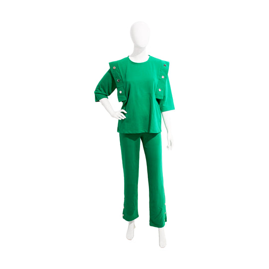 BLUE SPACE-TRACK SUIT SET | GREEN | SMALL