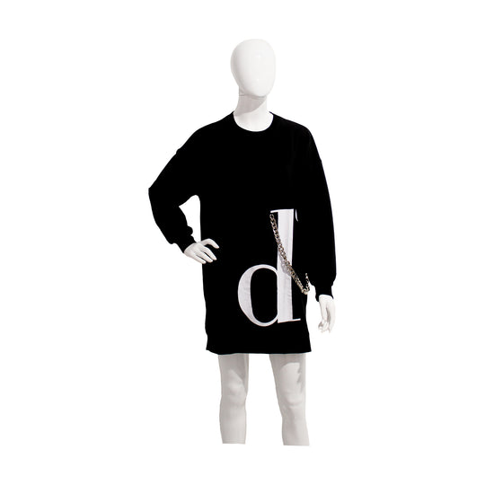 BLUE SPACE SWEAT TOP | BLACK | SMALL