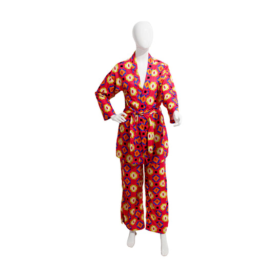 BLUESPACE-KIMONO SET | PINK PRINT | MEDIUM