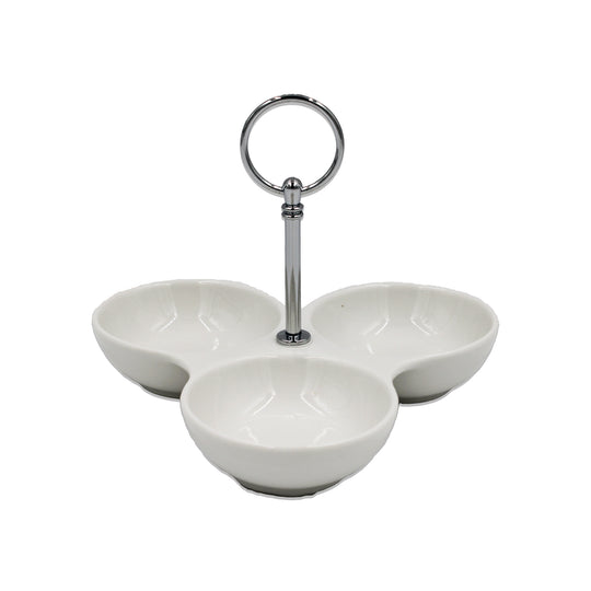 DISH SNACK PORCELAIN + HANDLE | 20X3.6CM