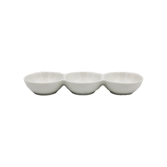 DISH SNACK PORCELAIN 3 COMP | 24X8X3.3CM