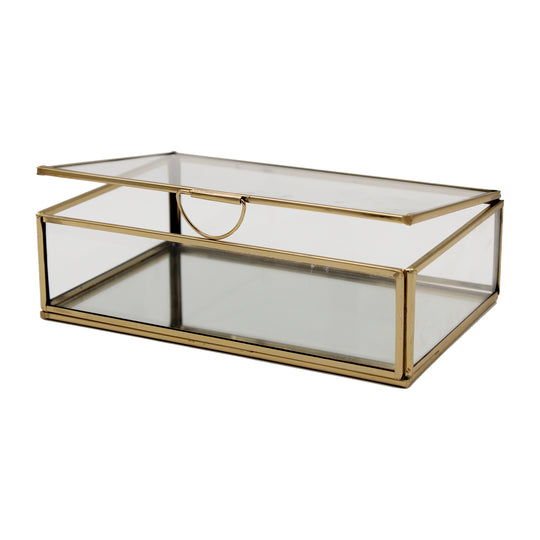 BOX JEWELRY METAL GOLD - Large