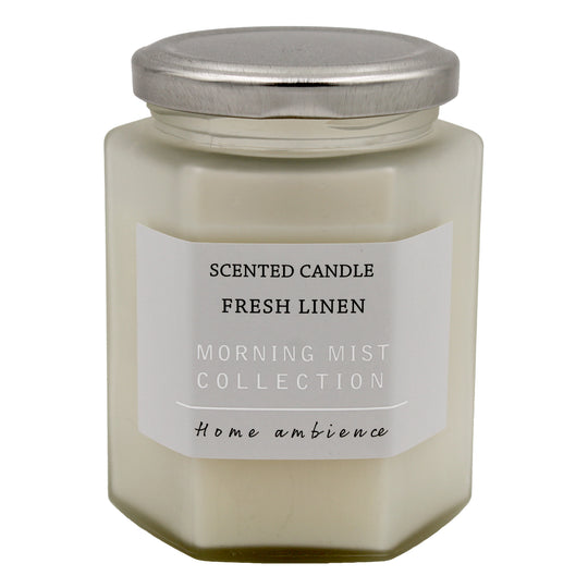 CANDLE SCENTED JAR LIN/ICE/MIST - FRESH LINEN
