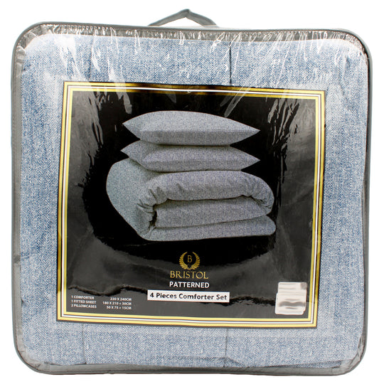3PC COMFORTER SET | 220X240 | ISLAND HERRINGBONE