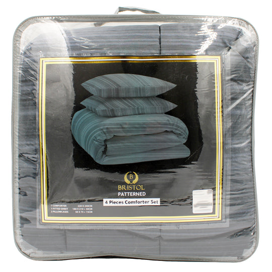 3PC COMFORTER SET | 220X240 | HUDSON GREY