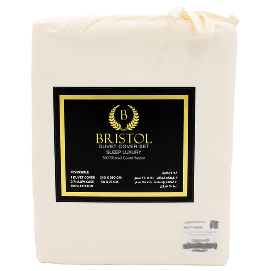 300TC KING DUVET COVER | 240X260 | DYED IVORY