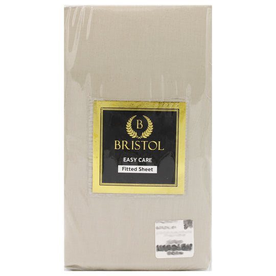 DOUBLE FITTED SHEET | 155X200 | DYED BEIGE