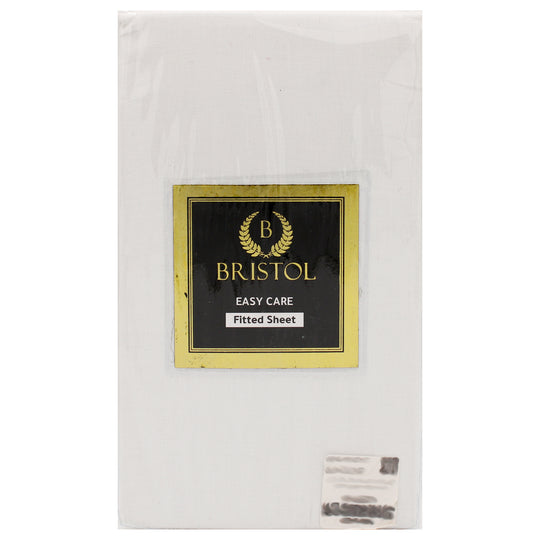 DOUBLE FITTED SHEET | 155X200 | BLEACHED WHITE