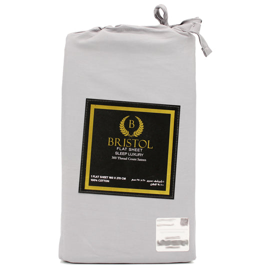 300TC SINGLE FLAT SHEET | 160X270 | DYED SILVER