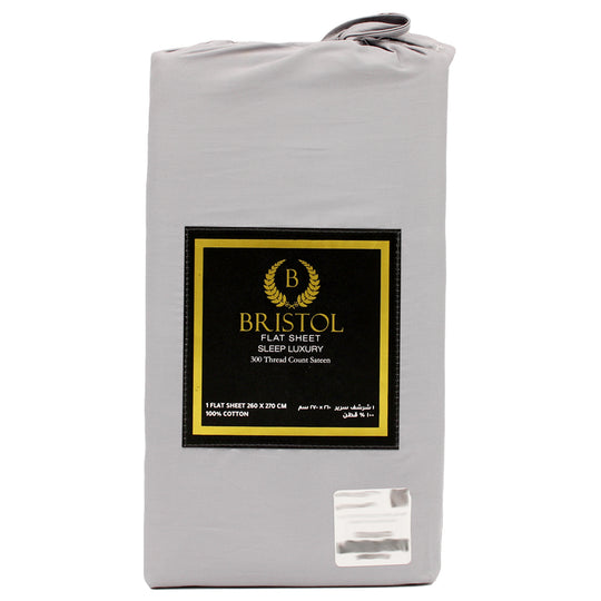 300TC KING FLAT SHEET | 260X270 | DYED SILVER