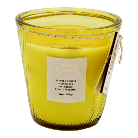 CANDLE SCENTED GLASS AMS/FL/PSD - FRESH LEMON