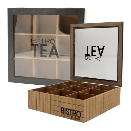 BOX TEA 9 COMPARTMENT BLACK