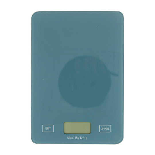 SCALE KITCHEN GLASS 5KG BLUE