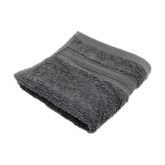100% COTTON FACE TOWEL | DARK GREY | 30X30CM