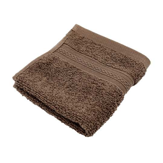 100% COTTON FACE TOWEL | BROWN | 30X30CM