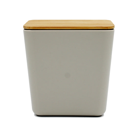 BOX STORAGE + BAMBOO LID - CREAM