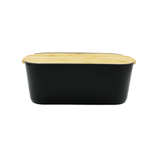 BREAD BIN WHEAT STRAW + BAMBOO LID - ANTHRACITE