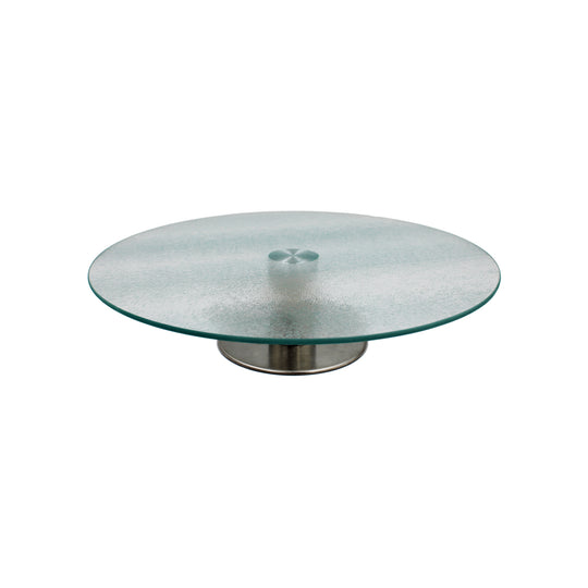 LAZY SUSAN GLASS + S/S BASE - 30CM