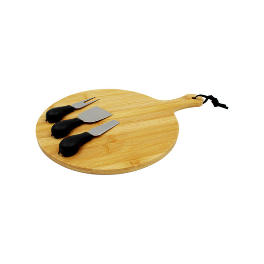 CHEESE SET BAMBOO 4PC SET 25CM