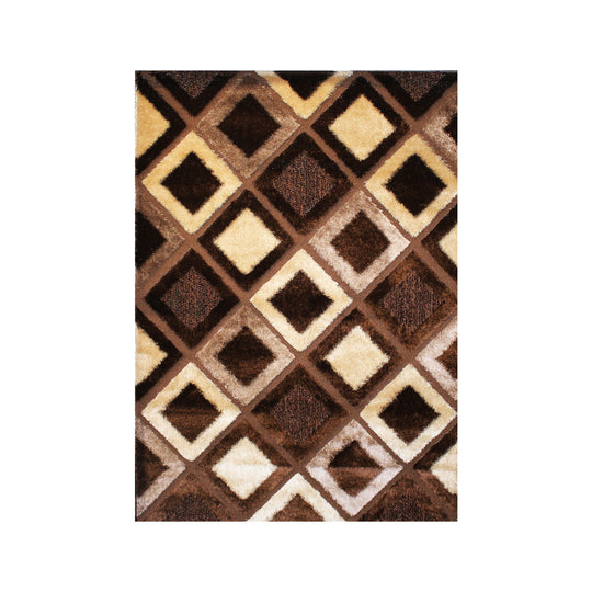 CARPET DIAMOND | BROWN & BEIGE | 160X220CM