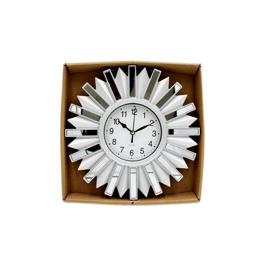 CLOCK WALL DECOR - SILVER