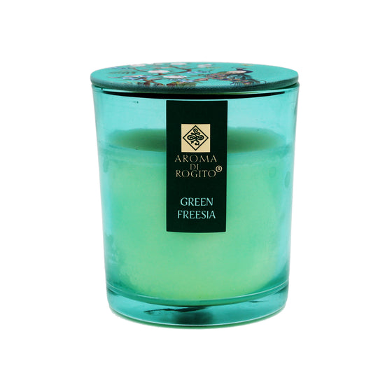 CANDLE SCENTED GLASS JAR - GREEN