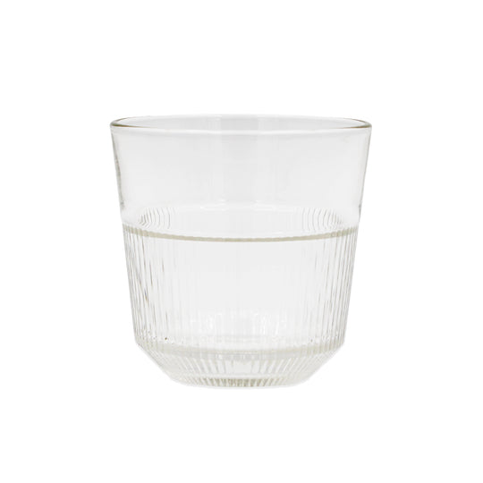 GLASS ROCKS STRIPE DESIGN 270ML-4PC