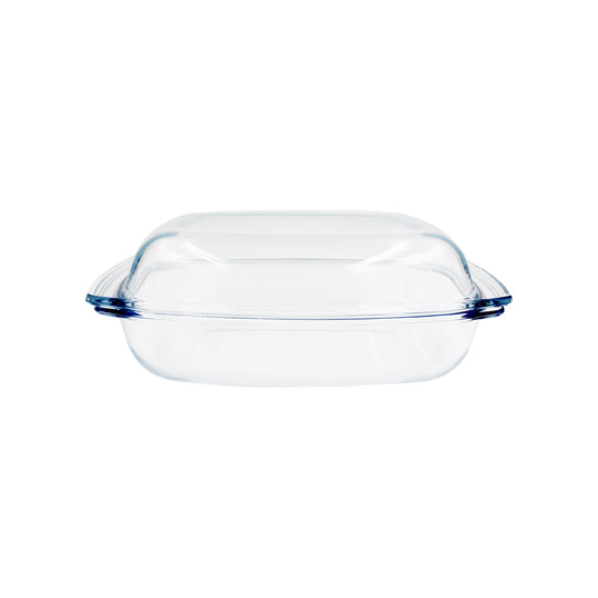 OVEN DISH+LID HEAT RESISTENT GLASS 4.1LT