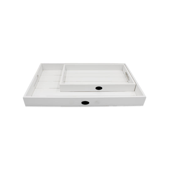 TRAY SERVING WOODEN 2PC